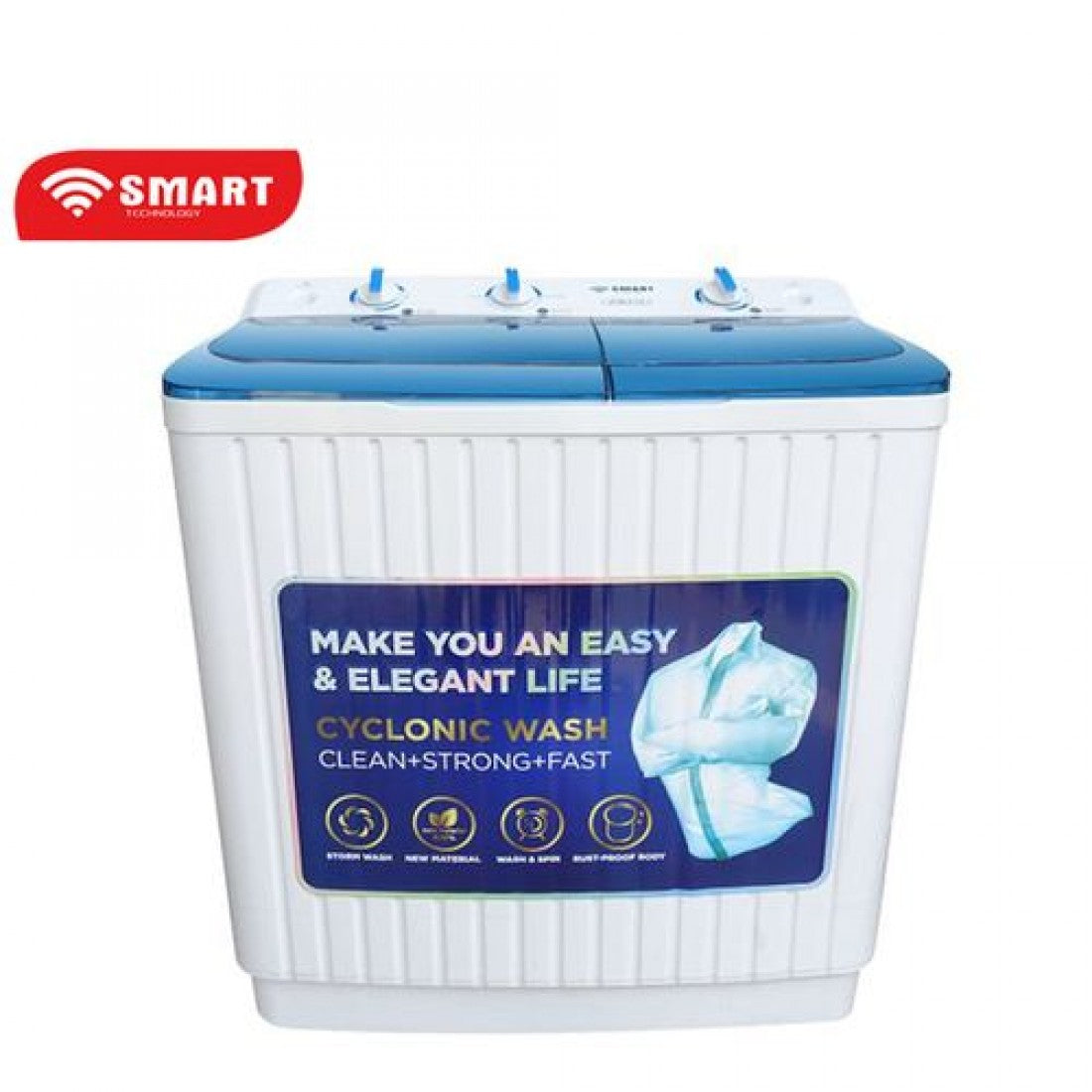 SMART TECHNOLOGY Machine à Laver Double Bac -Semi-Auto STMLS-7H- 7Kg - Bleu-blanc SMART TECHNOLOGY Machine à Laver Double Bac -Semi-Auto STMLS-7H- 7Kg - Bleu-blanc